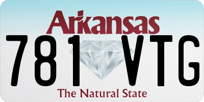 AR license plate 781VTG
