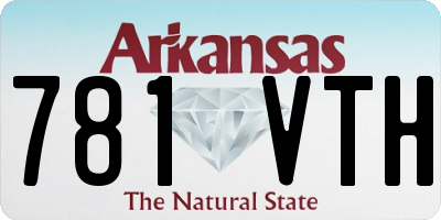 AR license plate 781VTH