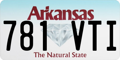 AR license plate 781VTI