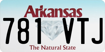 AR license plate 781VTJ
