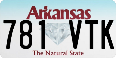 AR license plate 781VTK