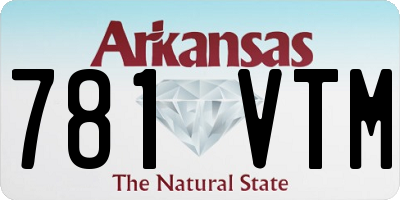 AR license plate 781VTM