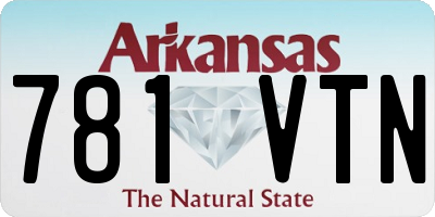 AR license plate 781VTN
