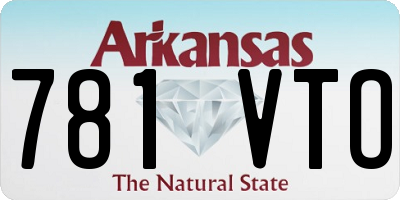 AR license plate 781VTO