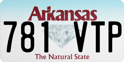 AR license plate 781VTP