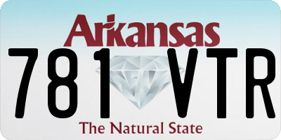 AR license plate 781VTR