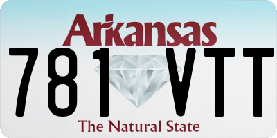 AR license plate 781VTT