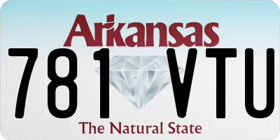 AR license plate 781VTU