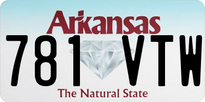 AR license plate 781VTW