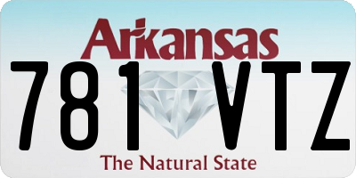 AR license plate 781VTZ