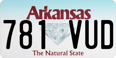 AR license plate 781VUD