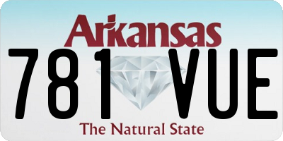 AR license plate 781VUE
