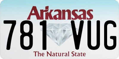 AR license plate 781VUG