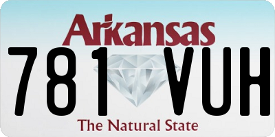 AR license plate 781VUH