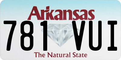 AR license plate 781VUI