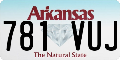 AR license plate 781VUJ