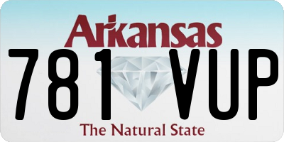 AR license plate 781VUP