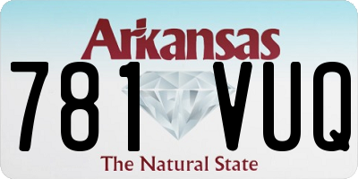 AR license plate 781VUQ