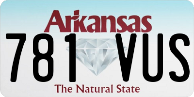 AR license plate 781VUS