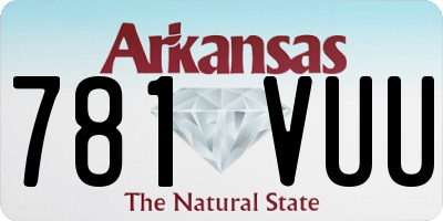 AR license plate 781VUU