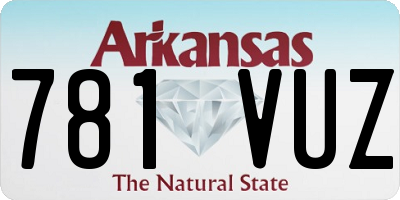 AR license plate 781VUZ