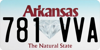 AR license plate 781VVA