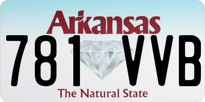 AR license plate 781VVB