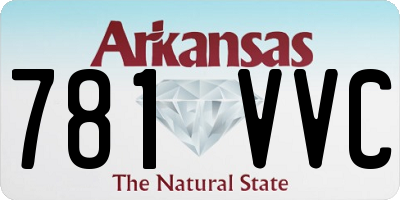 AR license plate 781VVC