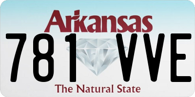 AR license plate 781VVE