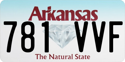 AR license plate 781VVF