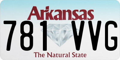 AR license plate 781VVG