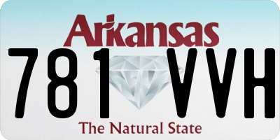AR license plate 781VVH
