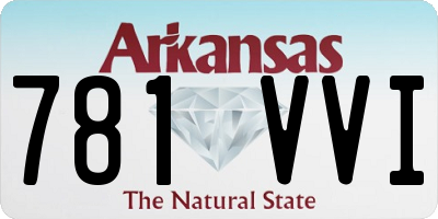 AR license plate 781VVI