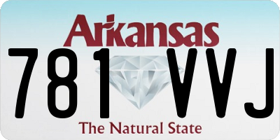 AR license plate 781VVJ