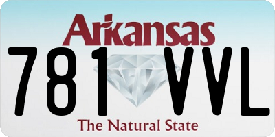 AR license plate 781VVL