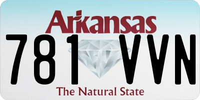 AR license plate 781VVN