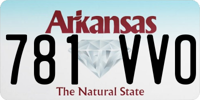 AR license plate 781VVO