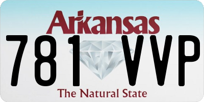 AR license plate 781VVP