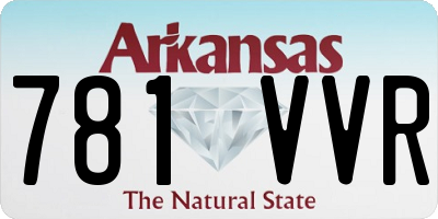 AR license plate 781VVR