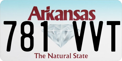 AR license plate 781VVT