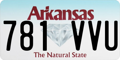 AR license plate 781VVU
