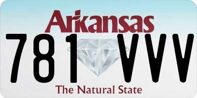 AR license plate 781VVV
