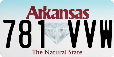 AR license plate 781VVW
