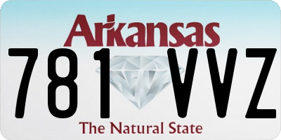 AR license plate 781VVZ