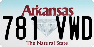 AR license plate 781VWD
