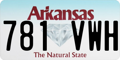 AR license plate 781VWH