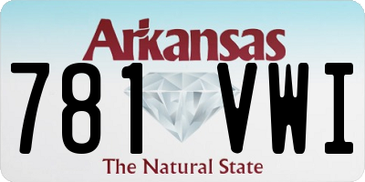AR license plate 781VWI