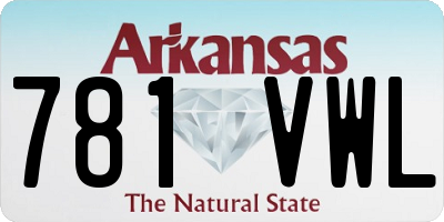 AR license plate 781VWL