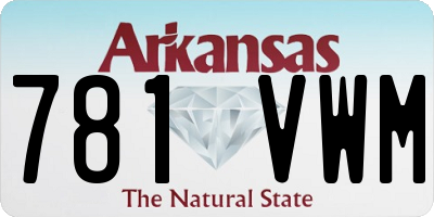 AR license plate 781VWM