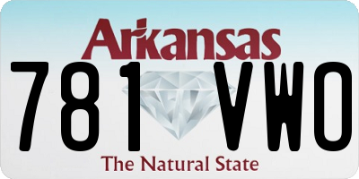 AR license plate 781VWO
